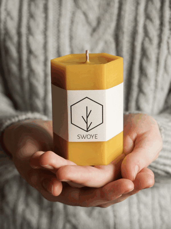 Swoye 100% Beeswax Classic Thick Candle - Image 2